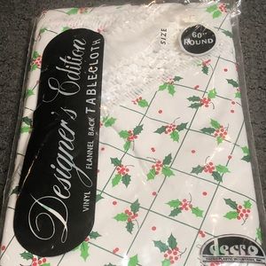 Decro Designer’s Edition Vinyl Tablecloth 60” New